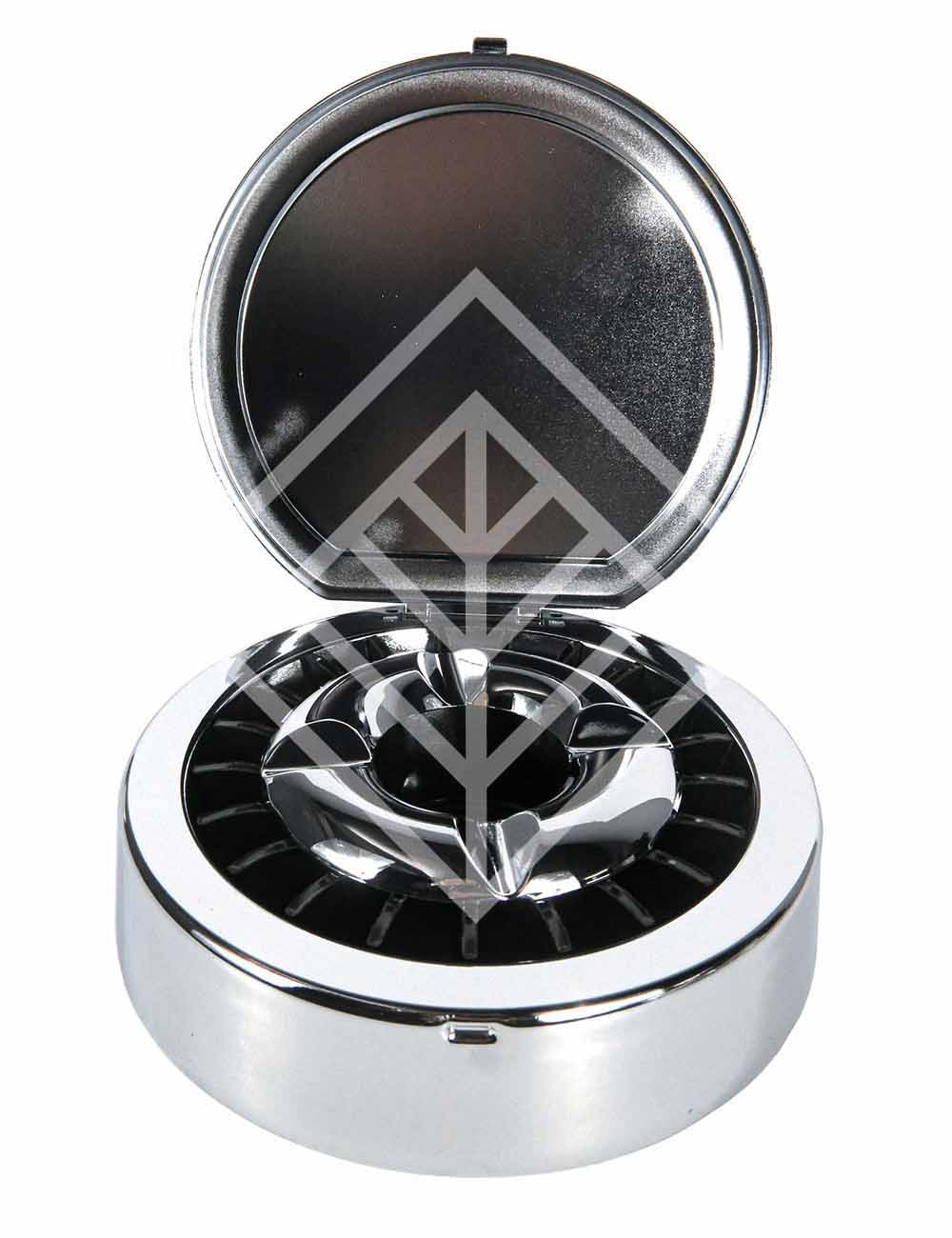 Scrumiera Coney with insert and lid chrome pol. 13cm
